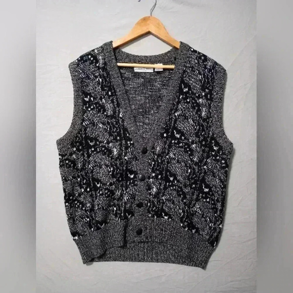 Vtg Circola Moda  Sweater Vest Mens Sz L Classic Retro Nerd Sophisticated Y2K - Picture 1 of 6